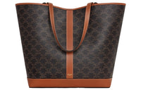 CELINE Cabas Cow Leather Tote Bag, Shopping Bag, Handbag Medium Size Women's Tawny