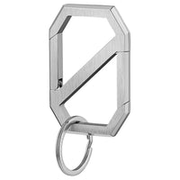HERMES Stainless Steel Keychains Men Silver