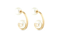 DIOR Metal Stud Earrings Women's Gold