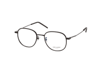 SAINT LAURENT Metal Irregular Shape Eyeglass Frames Unisex Black