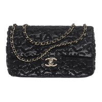 CHANEL Sequins Crossbody Bag Shoulder Bag Women's Black & Blue