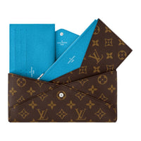 LOUIS VUITTON Kirigami Leather Trim 3 in 1 Clutch Women's Blue & Brown