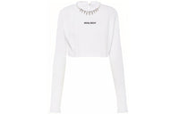 MIU MIU Crop Tops Women's White