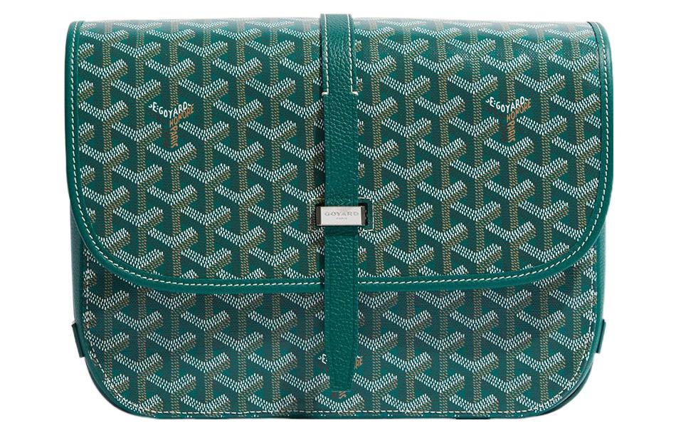 GOYARD Belvédère Canvas With Leather Crossbody Bags Shoulder Bags Unisex Green