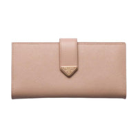 PRADA Saffiano Smooth Leather Wallet Large Size Women's Pink