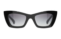 CHANEL Acetate Rhinestone Butterfly Sunglasses Women's Black