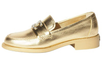 CHANEL Loafers 3cm Women's Gold