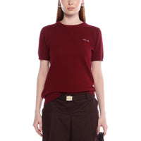 MIU MIU Short-Sleeved Crewneck Jumper