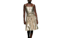 CHANEL SS23 Sleeveless Dress Women's Gold