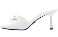 PRADA 75mm Brushed Leather Mules