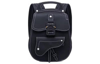 DIOR Grained Calfskin Backpack Small Size Men's Marine Blue