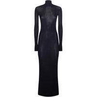 SAINT LAURENT Long Sleeved Dress Women's Marine Blue