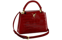 LOUIS VUITTON Capucines Polished Crocodile Leather Capy Sine Regular Women's