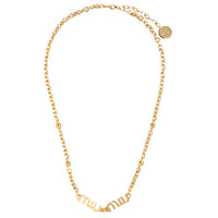 MIU MIU Metal Necklaces Women's Gold