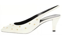 SAINT LAURENT Yves Slim Heel High Heels Women's White