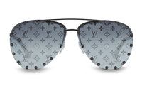 LOUIS VUITTON Metal Monogram Sunglasses Men Black