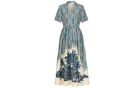 DIOR Quarterly New Products Short-Sleeved Dresses Women's Blue