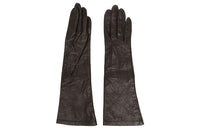 SAINT LAURENT Leather Gloves Women's Brown