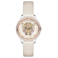 DIOR Grand Soir Collection Wrist Watch Automatic Mechanical Movement Satin Strap 36mm White Dial Men's Watches