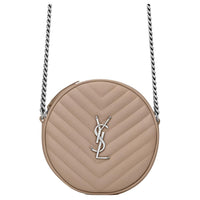SAINT LAURENT Calfskin Shoulder Bag Regular Women's Golden Sand