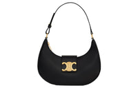 CELINE AVATriomphe Smooth Calf Leather Handbag, Shoulder Bag Regular Women's Black