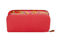 HERMES Silk'In Cow Leather Wallet Women's Zupu Pink