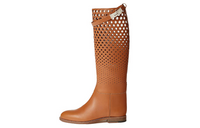 HERMES Jumping Knee-high Boots Women's Brown