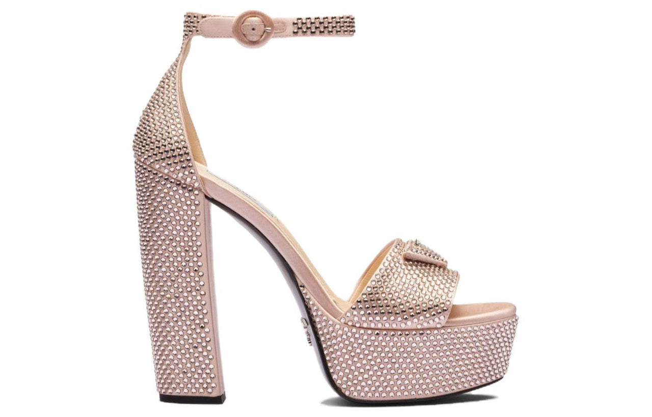 PRADA 135mm Crystal-embellished Platform Sandals