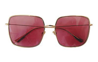 DIOR Rose Gold Square Sunglasses Unisex Gold