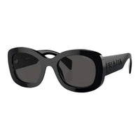 PRADA Plate Irregular Shape Sunglasses Women's Black