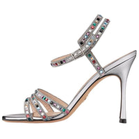 DIOR Gem Strap Sandals Women's Silver