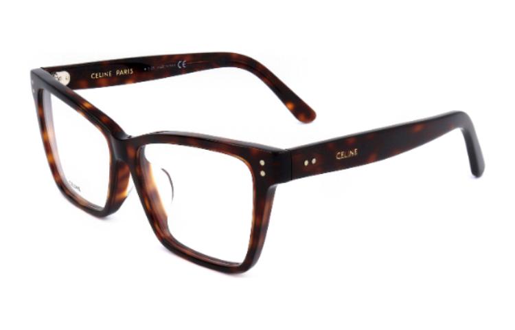 CELINE - Rectangular Eyeglass Frames Women's Brown