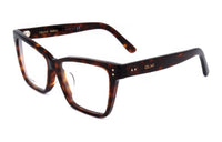 CELINE - Rectangular Eyeglass Frames Women's Brown