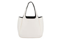PRADA Leather Basket Bag Handbag Women's White