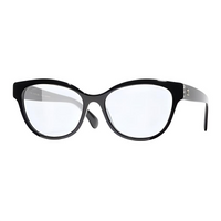 CHANEL Acetate Glazed Pearls Butterfly Eyeglass Frames Unisex Black