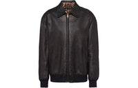 PRADA Leather Jackets Women's Black