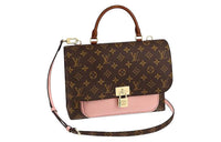 LOUIS VUITTON Marignan Coated Canvas With Leather Handbag Shoulder Bag Crossbody Bag Regular Women's Pink