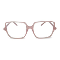 CHANEL Plastic Square Eyeglass Frames Women's Pink