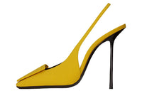 SAINT LAURENT George Square Toe Slingback Pumps