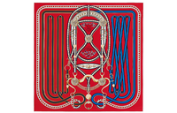 HERMES Silk Scarves Women's Red