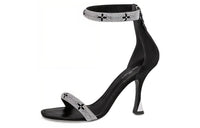 LOUIS VUITTON Sparkle Strap Sandals 9.5cm Women's Black