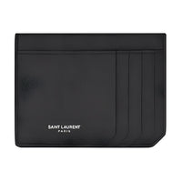 SAINT LAURENT Cow Leather ID Holder, Card Holder, Wallet Men's Black