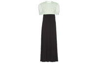 MIU MIU Short-Sleeved Dresses Women's Green Black