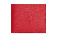 HERMES Calfskin Bindi Calfskin Crocodile Leather Wallet Women's Red