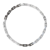 LOUIS VUITTON Stainless Steel Resin Enamel Necklaces Men's Silver