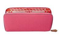 HERMES Silk'In Epsom With Barenia Calfskin Wallet Women's Multicolor