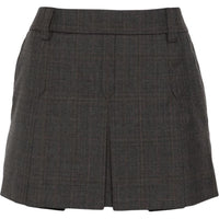 MIU MIU Tartan Print Mini Skirt 'Slate Grey'