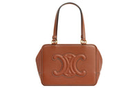 CELINE Smooth Cow Leather Shoulder Bag Crossbody Bag Handbag Regular Women's Tawny