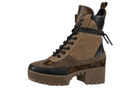 LOUIS VUITTON Laureate Short Martin Boot Women's Brown Gray