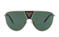 PRADA Metal Irregular Shape Sunglasses Men's Black